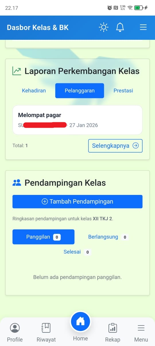 Monitoring Wali & BK